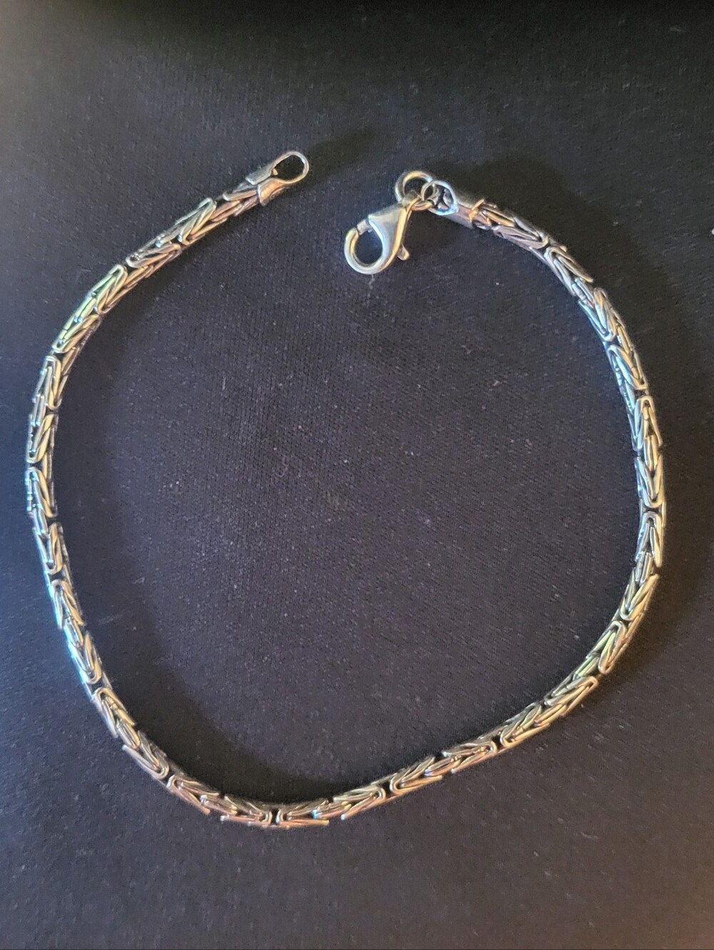 Sterling Silver Byzantine Bracelet 7.5 Inches